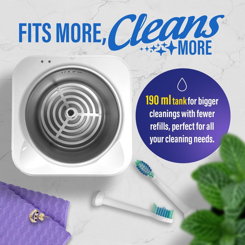 GuruNanda Retainer & Aligner Cleaning Pod for Retainers, Dentures, Mouthguards, Aligners, & Jewelry, 3 Modes, 45kHz Ultrasonic Retainer Cleaner, 190 ml capacity Retainer Pod - BeesActive Australia