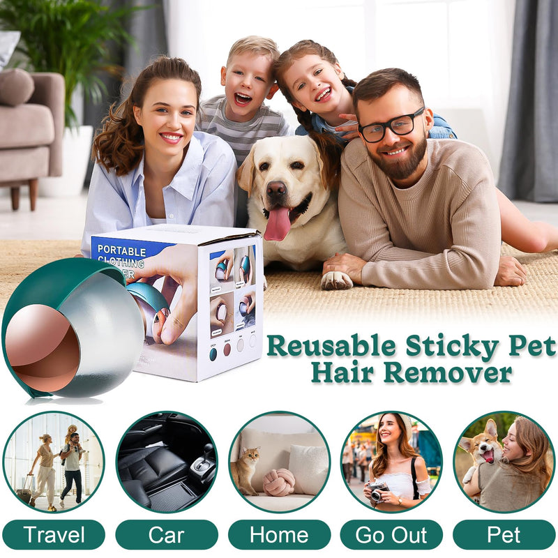 Lint roller, reusable clean ball for the bag, washable lint roller, hair remover ball, sticky roller ball, lint remover for animal hair, lint (green). - BeesActive Australia
