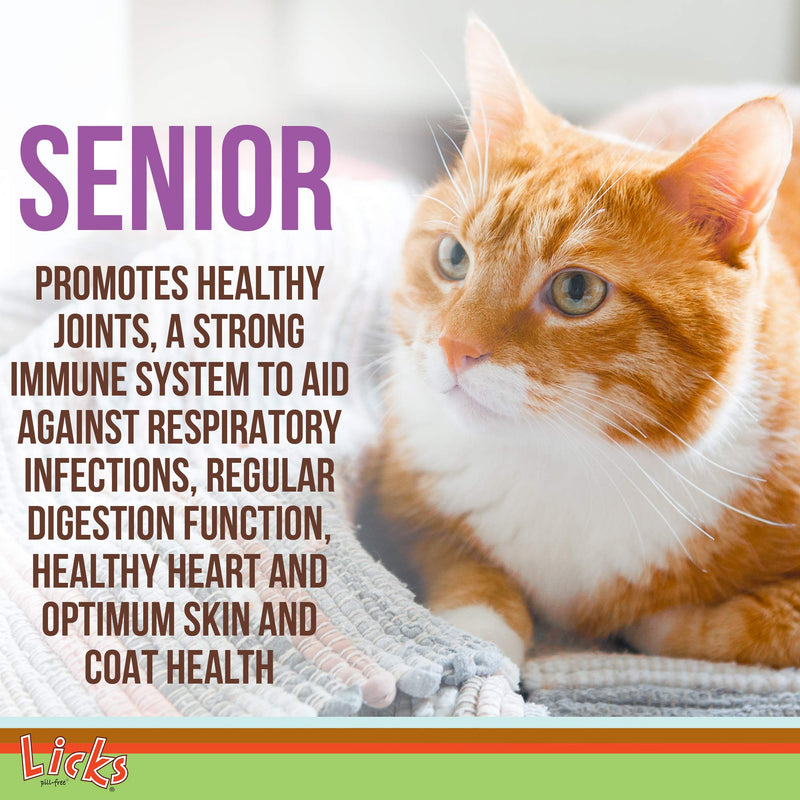Senior Cat - Joint Support & Digestion Supplement for Senior Cats - Immunity Vitamins & Heart Health Supplements for Older Cats - Gel Packets - 30 Use - BeesActive Australia