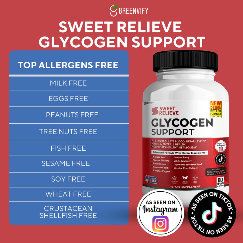 Sweet Relieve Glyco Optimizer, Advanced Glycogen Support and Blood Vessel Cleanse, 60 Capsules 1