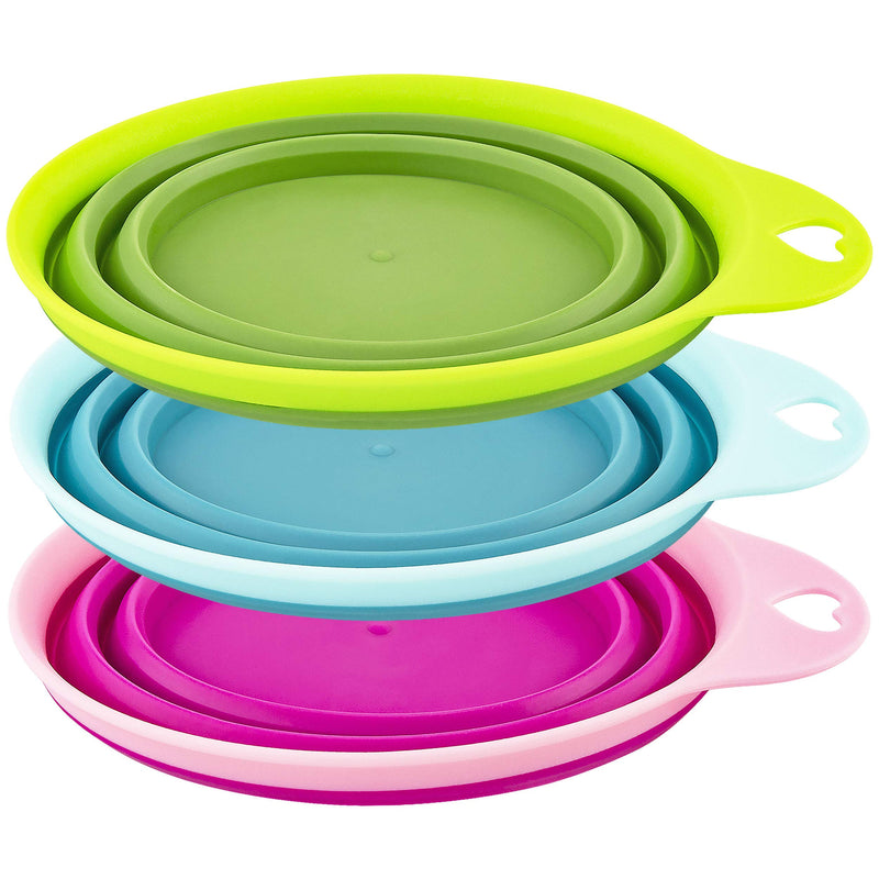 Southern Homewares Collapsible Silicone Pet Bowl Travel Set 3 Piece for Home Pets Water Feed Dorms Camping, SH-10152 - BeesActive Australia