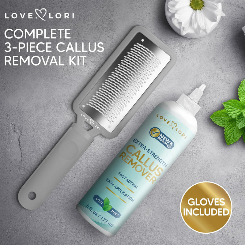 Foot Callus Remover Kit - Foot File & Callus Gel Feet Scrubber Dead Skin Scraper Bundle, 6oz - BeesActive Australia