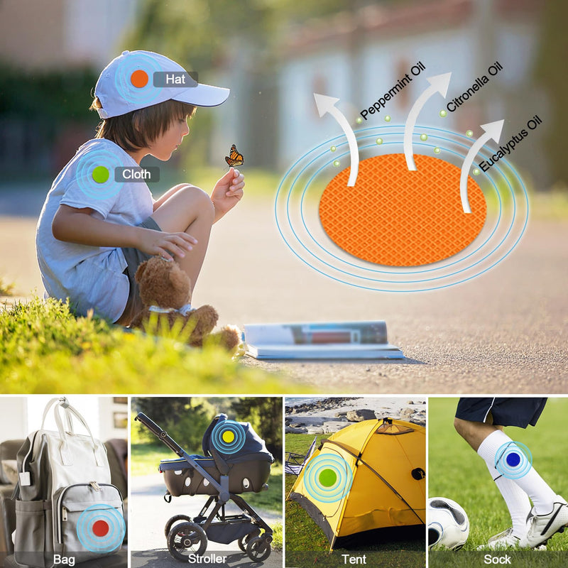Mosquito Repellent Stickers 300 Pcs, DEET Free Mosquito Patches with 3 Pack Individually Wrapped Mosquito Repellent Bracelets for Kids and Adults Indoor Outdoor - BeesActive Australia