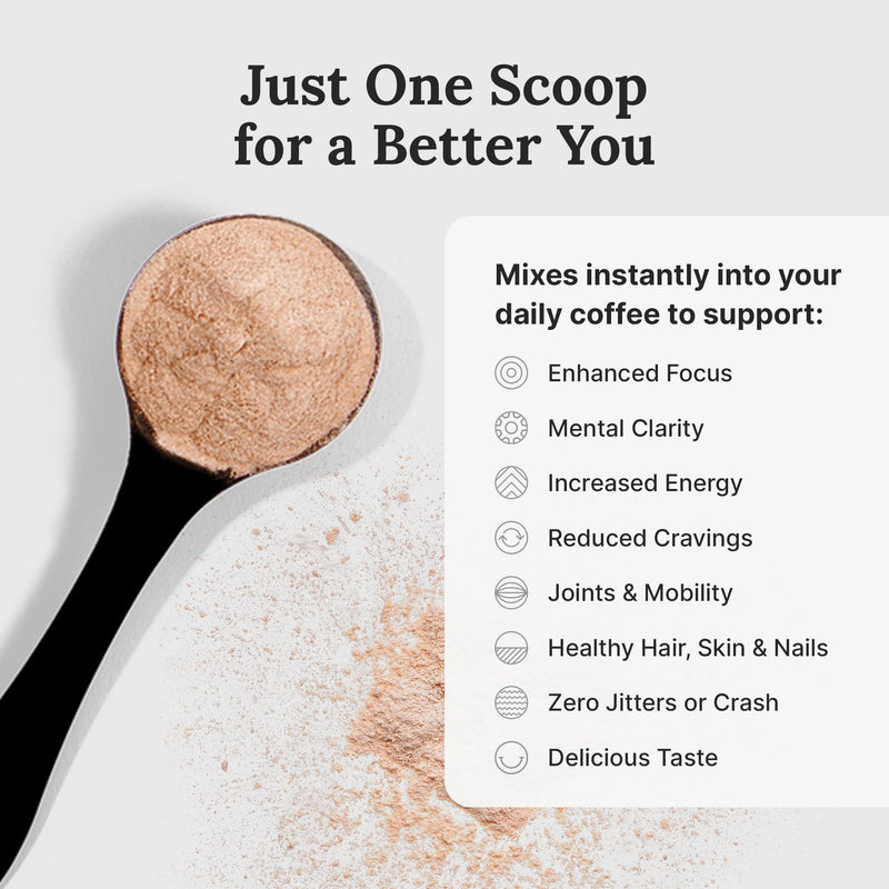 For Wellness The Good Stuff Focus ‚Äì Mocha Coffee Booster | Nootropic Collagen Creamer with MCTs for Focus, Energy & Wellness | Non-Dairy, Keto-Friendly, 30 Servings Focus Blend - 30 Serving Pouch - BeesActive Australia