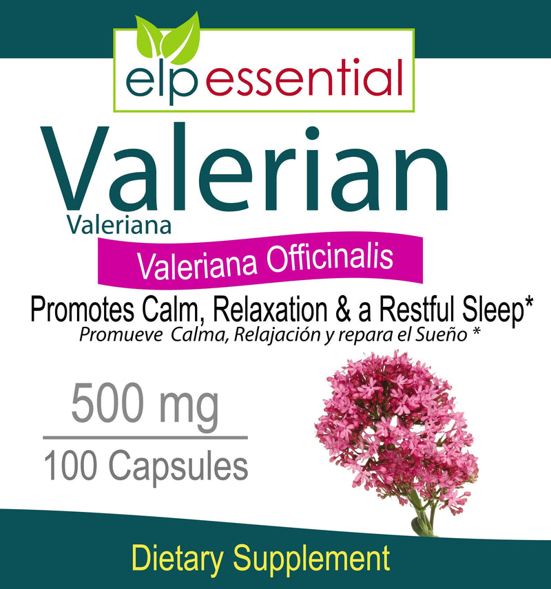 Valerian Root Capsules Organic 500mg Herb Extract Supplement 100 Pills - BeesActive Australia