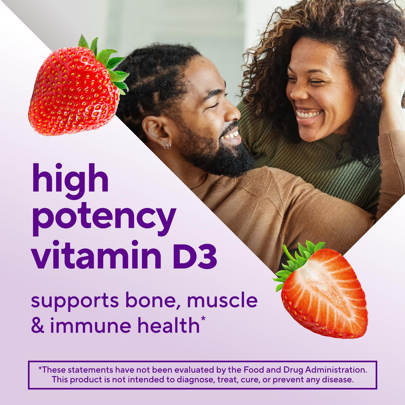 vitafusion Extra Strength Vitamin D3 Gummy, Strawberry Flavored Bone and Immune System Support (1) 120 Count - BeesActive Australia