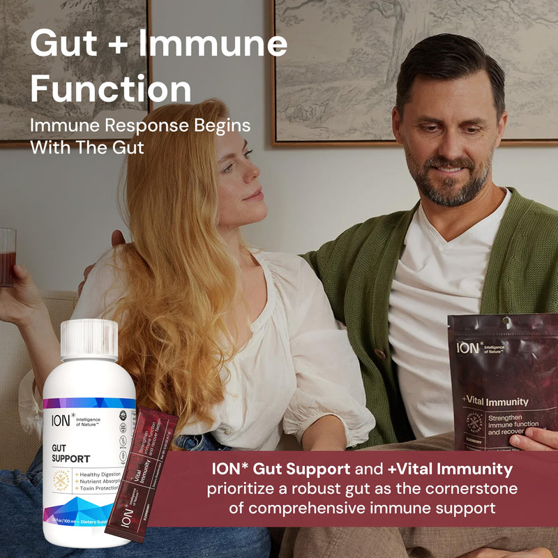 ION* Intelligence of Nature Vital Immunity Drink Mix, Elderberry 20 Packets | Immune Support with Vitamin C & Adaptogen Mushrooms, Daily Wellness Packet Supplement, Travel Friendly 0.16 Ounce (Pack of 20)