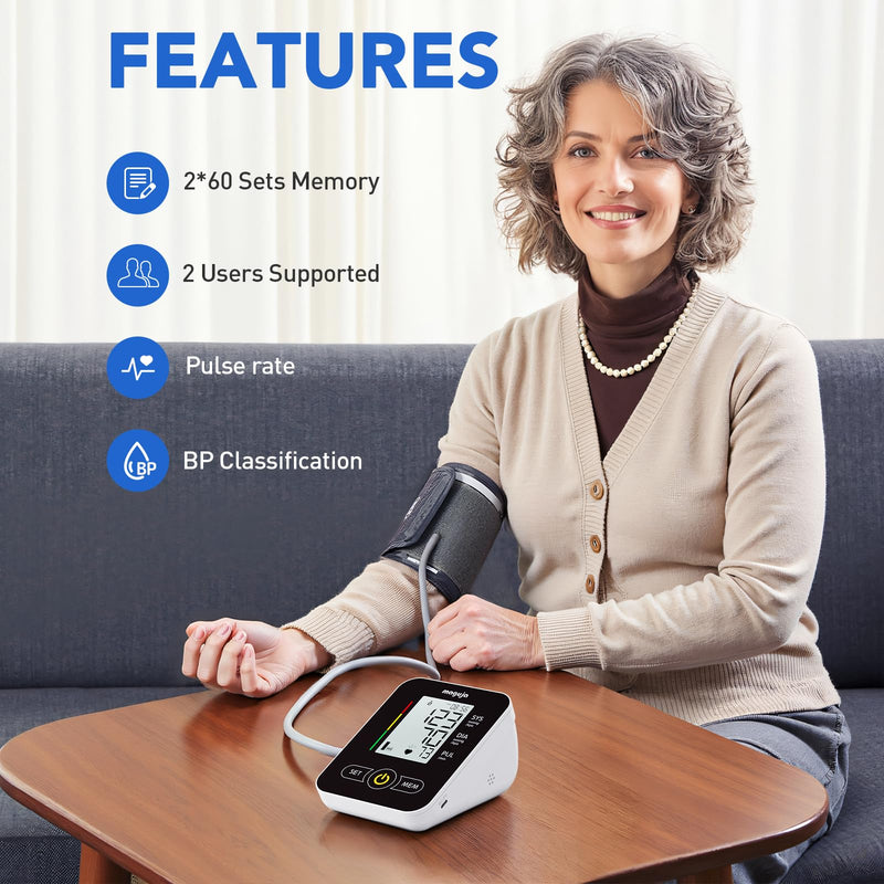 Arm Blood Pressure Monitor,maguja Blood Pressure Machine,BP Monitor Automatic Upper Arm Digital with Blood Pressure Cuff for Home Use Black