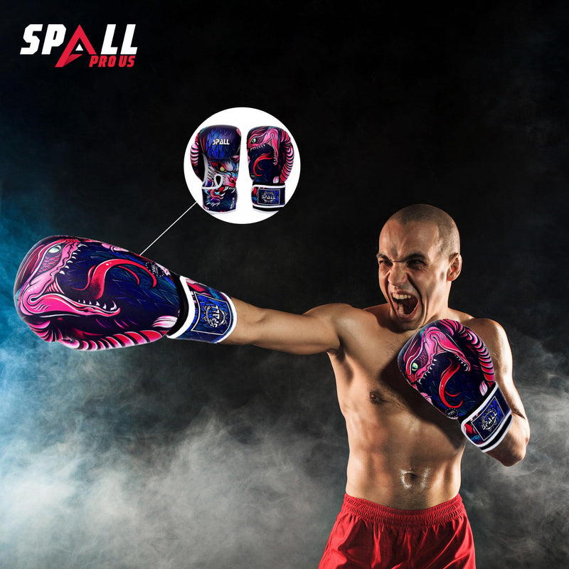 Boxing Gloves for Kids, Men & Women - Pro Training Sparring Punching Gloves - Muay Thai MMA, Kickboxing Heavy Bag Workout Leather Boxing Gloves (Multi, 6OZ)
