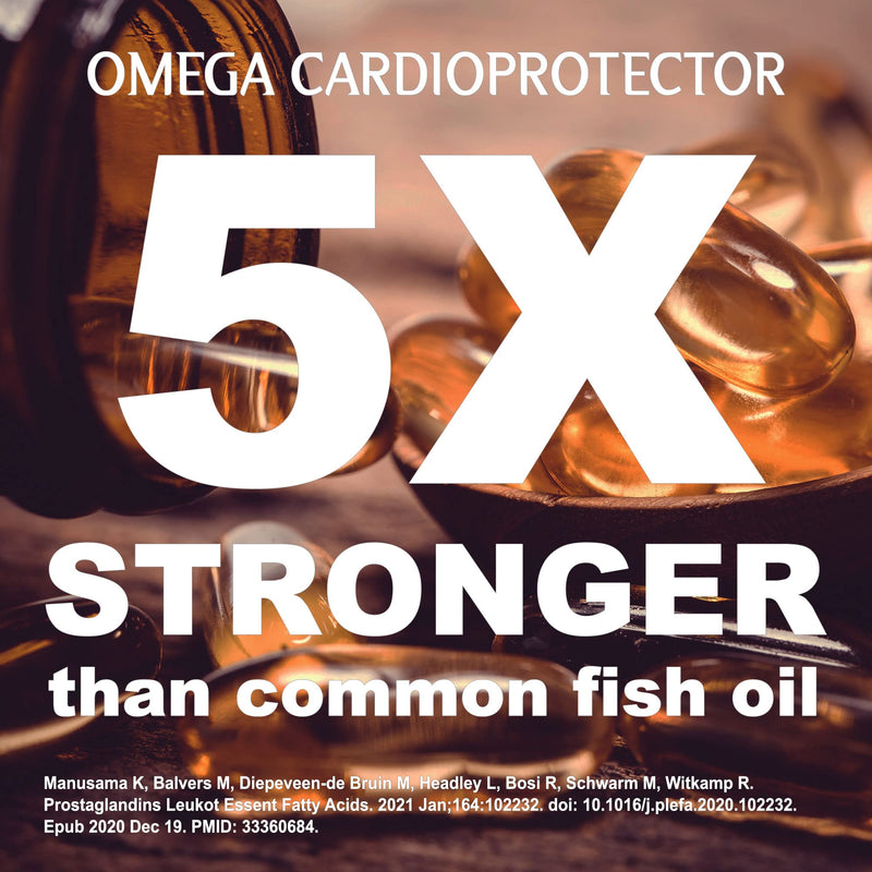 Thrivous Omega Cardioprotector – Advanced Heart & Circulation Support Supplement with AvailOm Omega-3, Garlic, Gotu Kola, Oligopin Pine Bark – 60 Vegan Capsules