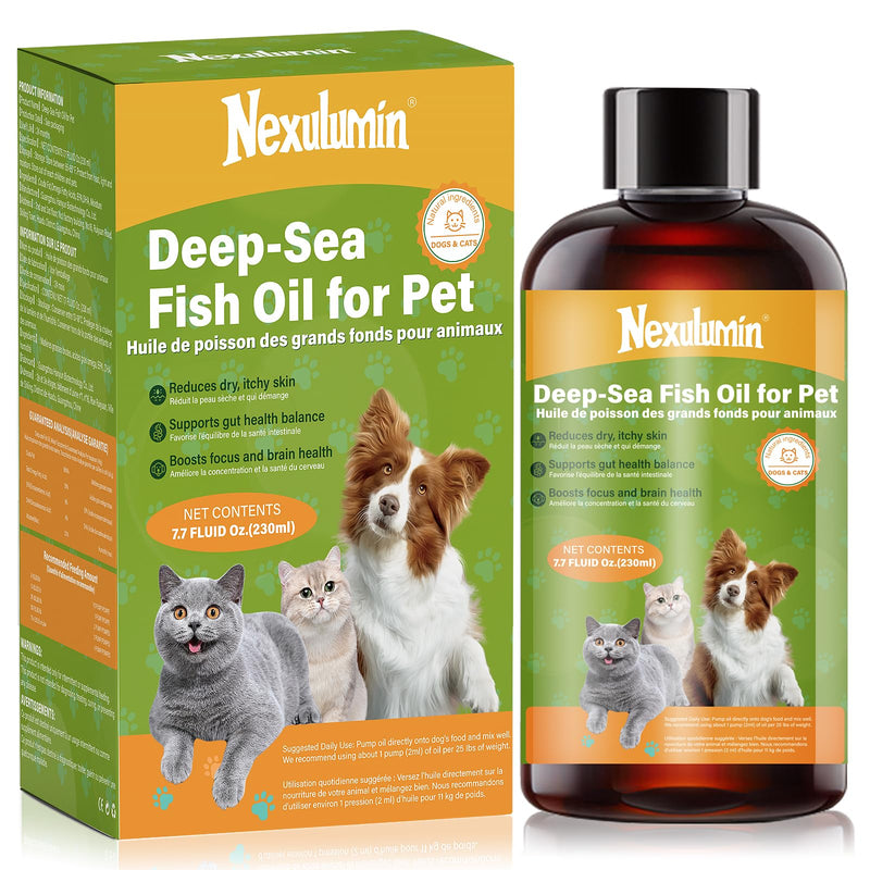 Salmon Oil for Dogs and Cats - Natural Omega-3 - Skin and Coat Care - Liquid Pet Food Supplement - Provides Fatty Acids for Joint Function - (230ml/1 Bottle) 2