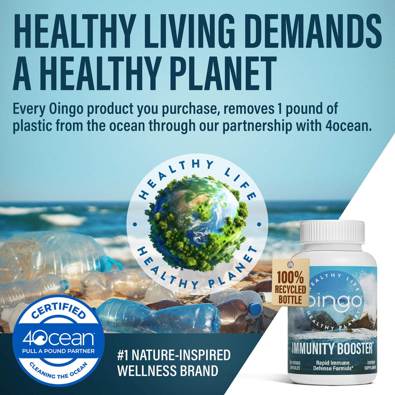 Immunity Booster Capsules, Vitamin C, Vitamin D3, Zinc, and Quercetin, 60 Capsules