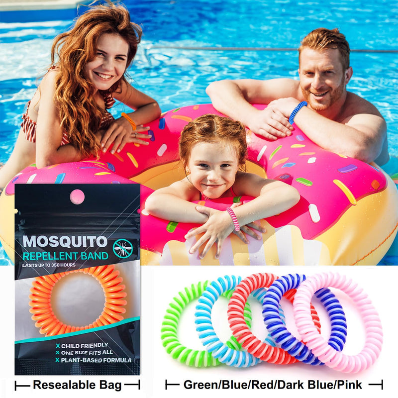 Mosquito Repellent Bracelets 20 Pack, Individually Wrapped Mosquito Repellent Bands with 60 Pcs Mosquito Repellent Stickers Patches, DEET Free Insect Bug Mosquito Repellent Wristbands for Adults Kids - BeesActive Australia
