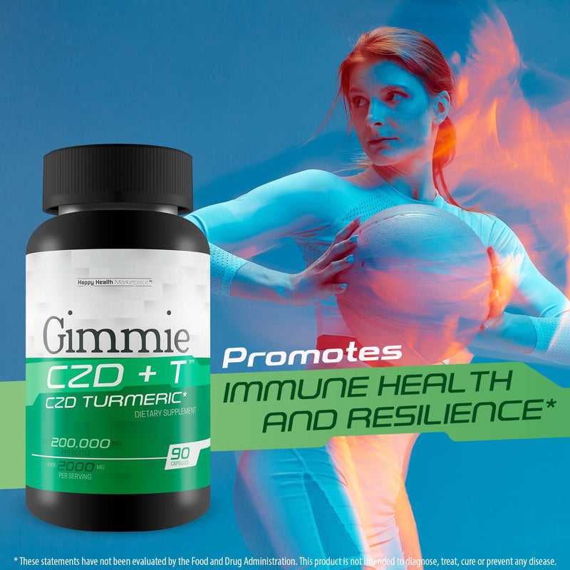 Gimmie CZD + T - Our Best CDZ Supplement Vitamin C D and Zinc Plus Magnesium Turmeric and More - High Potency Immune Support with Vitamin C & D - Our Best Immune Pills Nature Vitamin D Zinc C Best