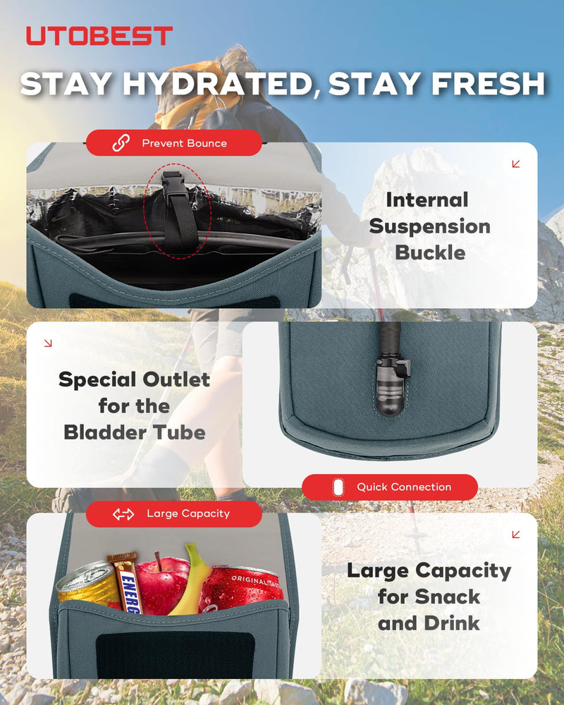 Insulated Insulation Bag, Fits 2L&3L Hydration Water Bladders, Lightweight & Water Resistant, Bladder is NOT Included 3 Liter - BeesActive Australia