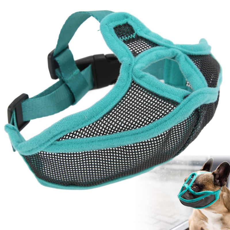 Muzzle for French Bulldogs, Muzzle for Bulldogs, Muzzle with Short Snout, Mesh, Adjustable, Breathable, Anti-Biting, Muzzle for Bulldogs with Short Snout (M) - BeesActive Australia