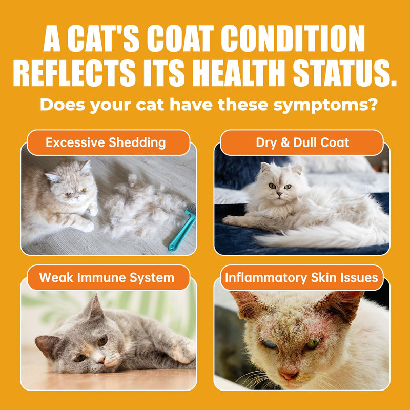 Just Try 3.38 Fl Oz Fish Oil Paste Salmon Oil & Cat Vitamins for Indoor Cats, Omega-3 Supports Skin & Coat Health, Chicken Flavor