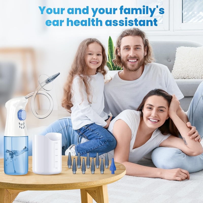 Ear Wax Removal, Ear Cleaner, Ear Wax Removal Kit, FSA Eligible Items Only List, Manual Ear Irrigation Flushing System, Safe and Effective to Clean Ear Built Up Wax Blue - BeesActive Australia