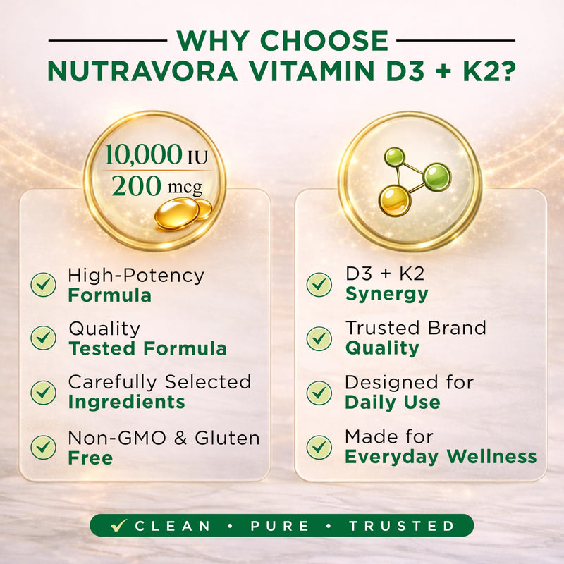 Vitamin D3 K2, 10,000 IU D3 + 200 mcg K2 MK-7, 300 Softgels | 10,000 IU Vitamin D3 + 200 mcg Vitamin K2 MK-7 per serving; Enhanced with Coconut Oil; Non-GMO, Gluten-Free