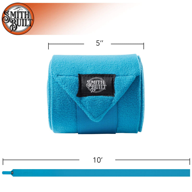 Equine Fleece Polo Wraps, Turquoise - (Set of 4) Horse Leg Bandages - BeesActive Australia