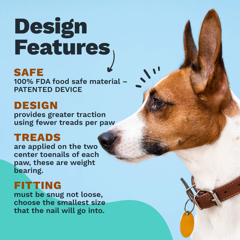 TAKTIKAL Dr. McHenry's Dog Toe Treads, Set of 24, Adhesive, Cleaning Brush, Increased Traction, Mobility Support, Large Kit- Weight: 40-60 lbs. Net Weight 1.6 oz. Large Kit - Weight: 40-60 lbs
