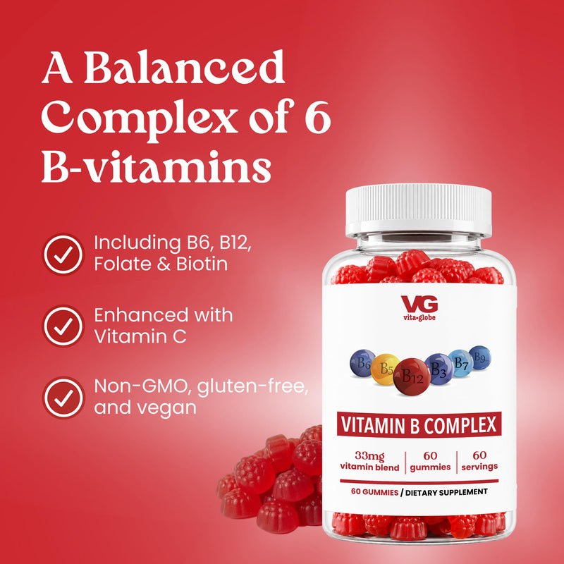 VITA GLOBE Biotin Gummies 5000mcg for Hair Skin Nails Growth, Non-GMO | Extra Strength Mixed Berry Chewables, Hair Growth Support, Vegan Adult Vitamins, 60 Gummies 120 Count (Pack of 1)