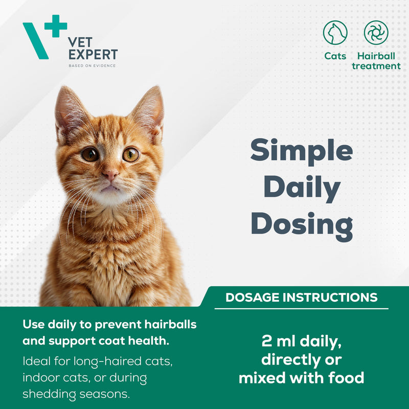 Vet Expert TrichoCat Hairball Treatment for Cats - 50g Paste - Hairball Remedy for Cats with Taurine | Cat Hairball Treatment & Hairball Paste for Cats | Hairball Treats for Cats