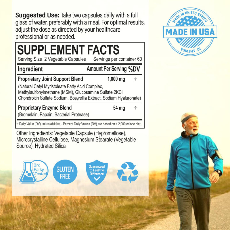 Cetyl Myristoleate Complex, CMO Advanced Joint Mobility & Comfort Formula 120 Capsules