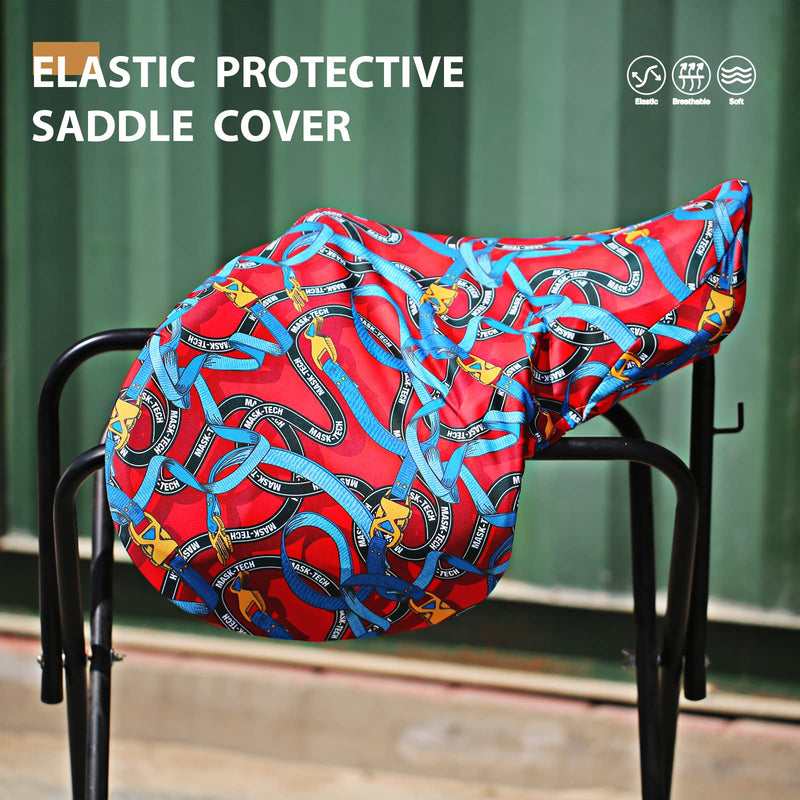 Harrison Howard Stretchy Saddle Cover Keep Saddle Scratch-and-Dust Free Multi-Prints GP/CC Saddle Cover-Entwined Entwined - BeesActive Australia