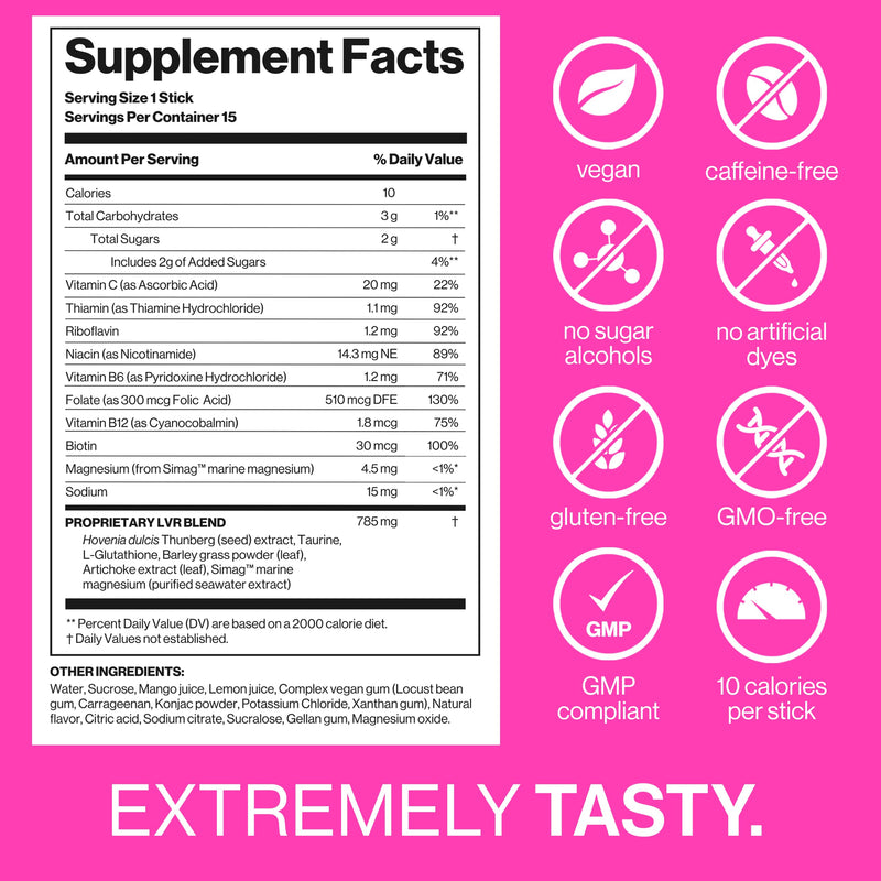Fast Morning Relief Supplement Stick by Jelly IV - Natural Electrolytes & Liver Support Recovery - Nausea Reducing DHM - B Vitamins - Plant-Based Flavored Jelly Sticks - 15 Pack 1 Count (Pack of 15)