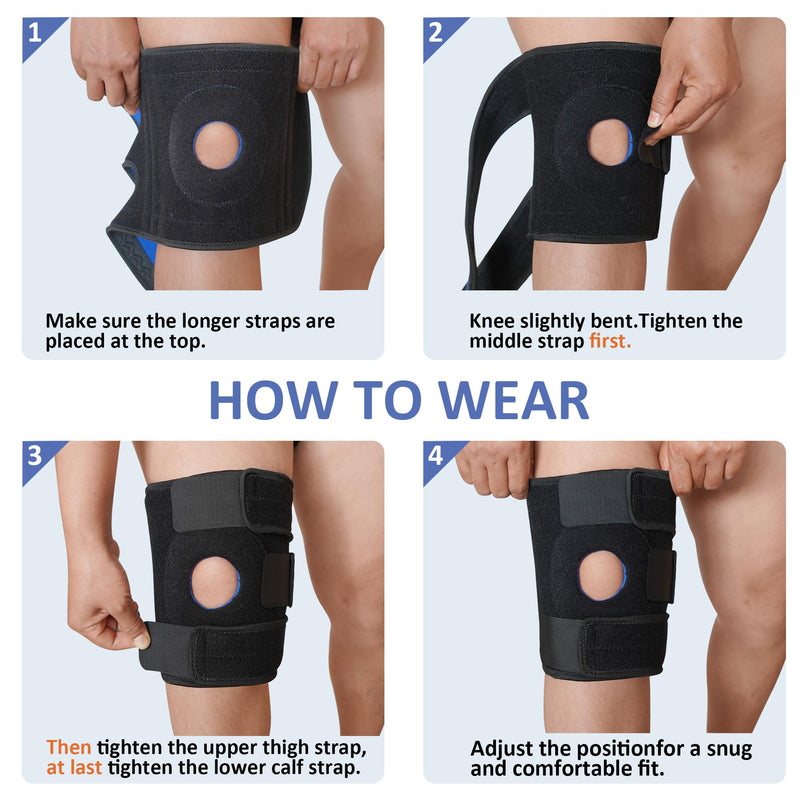 Plus Size Knee Brace for Obese Women & Men - Adjustable Knee Support for Meniscus Tear, Arthritis Pain, Compression with Side Stabilizers (4XL/5XL/6XL) 4XL/5XL/6XL