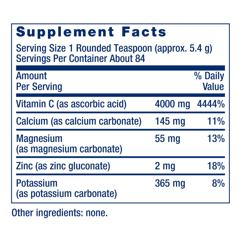 Life Extension Buffered Vitamin C Powder, 454 Grams | With Calcium, Magnesium, Potassium & Zinc, Gentle on Sensitive Stomachs, Gluten-Free, Non-GMO & Vegetarian Standard Packaging