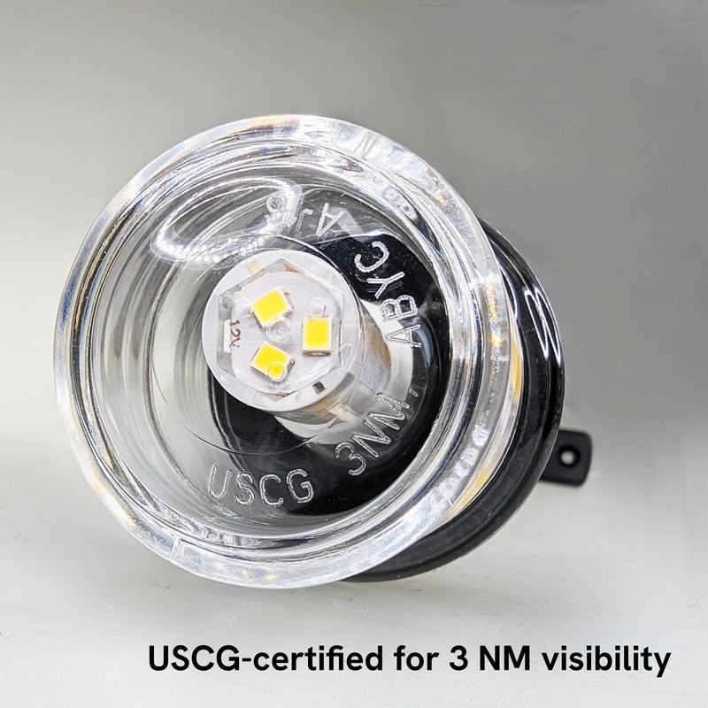 Pactrade Marine Navigation Lights for Boats LED - 24-Inch White LED Stern Light/LED Anchor Light with Removable Flat-Top Base and American Flag 12x18 Inches (250 LM, 3 NM) | Boat Navigation Lights Model A (250 LM) - BeesActive Australia