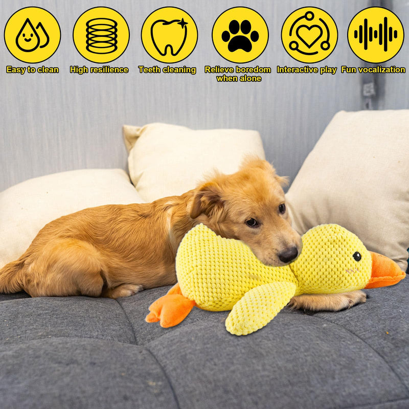 Mellow Dog Calming Duck, The Mellow Dog Calming Duck Dog Toy, The Mellow Dog Duck, The Mellow Dog Calming Pillow, Dog Duck Toy with Quacking Sound for Indoor Dog (Yellow) - BeesActive Australia