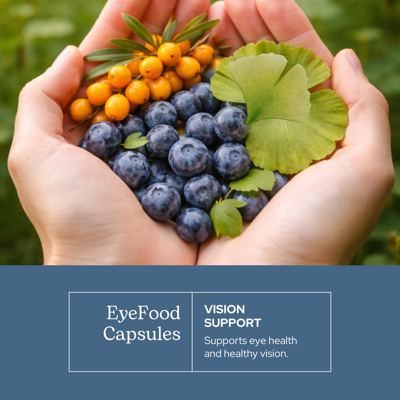 Eclectic Herb - Eye Food Capsules | Vision Support, Superfood Vitamin and Mineral Supplement | Supports Eye Health | Bilberry + Ginkgo | Vegan, Non GMO, Gluten Free (90 CT | 450 mg)