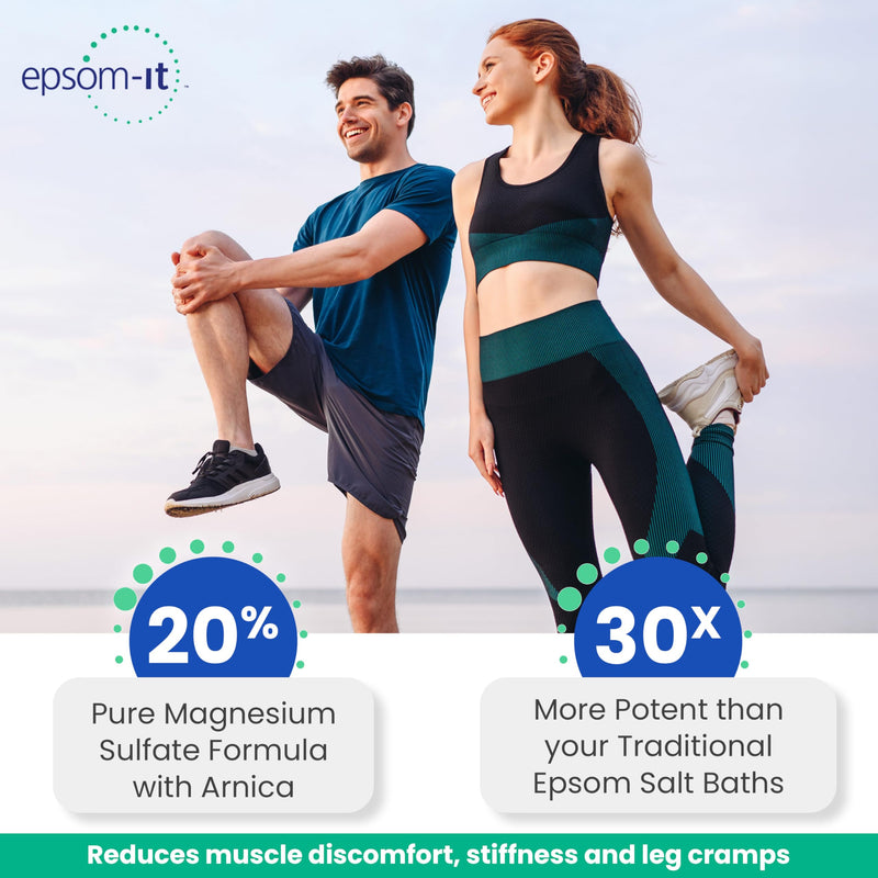 Epsom-It Soothing Muscle Magnesium Lotion – Epsom Salt Topical Cream with Arnica and Magnesium Sulfate - Designed for Muscle Stiffness, Leg Cramps, Feet, Knees and Achy Feet - 8.0 oz 8 Fl Oz (Pack of 1) - BeesActive Australia