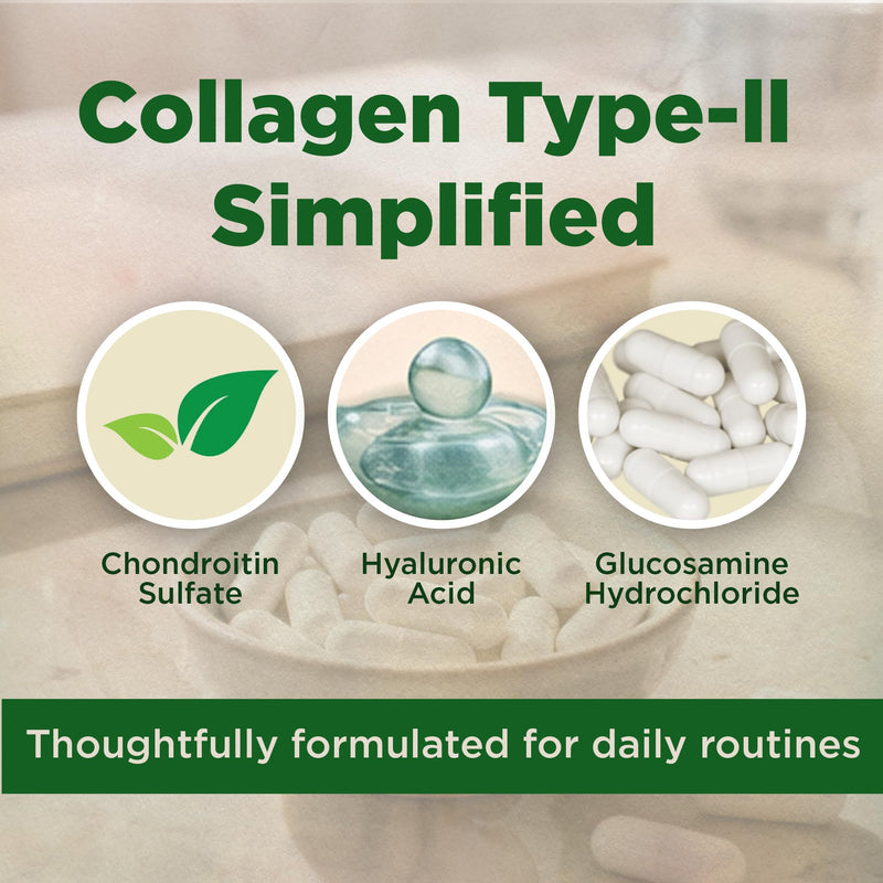 Vitamatic Chicken Collagen 3000 mg (Per Serving) with Glucosamine, Chondroitin & Hyaluronic Acid | 180 Capsules | Non-GMO | Gluten Free