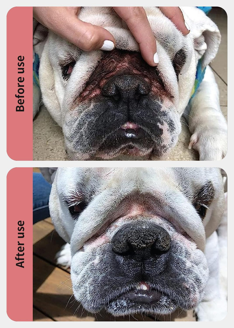 Wrinkle Wipes + Wrinkle Balm for Dogs | Bulldog, French Bulldog, Pug, English Bulldog | Cleans & Soothes Wrinkles, Folds, Tear Stain, Tail Pockets & Paws wrinkle set(wipe+balm)