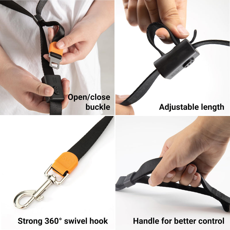 SVD.PET 4-in-1 Hands Free Dog Leash, Versatile Crossbody/Waist Dog Leash with Easy Release Buckle, Easy Adjust to Fit Your Body and Waist for Walking, and Running Your Doggy (Army Green) Army Green