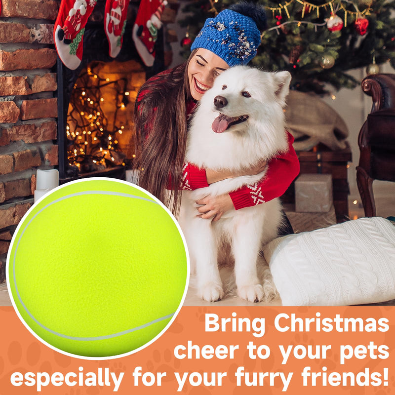 QDAN Giant Large Tennis Ball for Dogs: 9.5" Big Ball for Dogs for Outdoor Play, Big Tennis Ball Dog Toy, Dog Tennis Ball for Small Medium Large Dog, Dog Balls, Yellow 9.5'' tennis ball