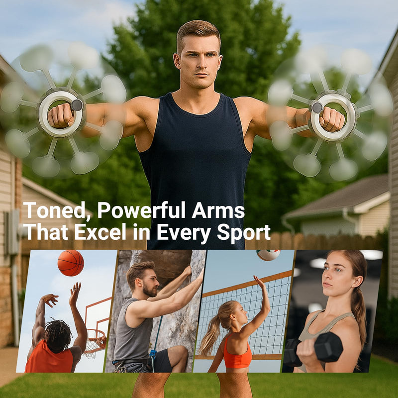 Arm and Shoulder Workout Equipment for Men and Women, 360° Hand-Crank Forearm Trainer, Shoulder Exercise and Mobility Trainer, Home Fitness Equipment for Chest and Upper Body Strength