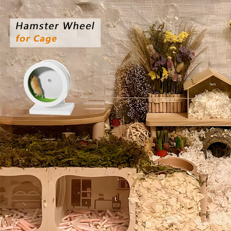 9.1 Inch Green Hamster Wheel Wooden Silent Training Exercise Wheel Quite Running Spinner Wheel for Dwarf, Gerbil, Guinea Pig, Hedgehog, Chinchilla (Green, Large) 9.1 inch - BeesActive Australia