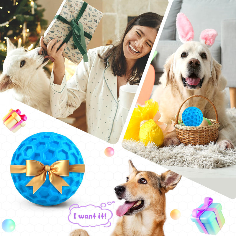 Squeaky Dog Toys for Aggressive Chewers, Indestructible Dog Balls for Aggressive Chewers, Squeaky Balls for Dogs,Interactive Dog Toys for Large Dogs,Funny Dog Squeaky Ball Heavy Duty Dog Toy - BeesActive Australia