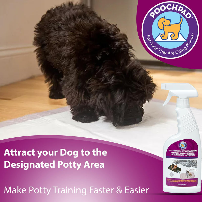 PoochPad Potty Training Attractant Spray for Dogs & Puppies 16 oz, Made in USA, Indoor Potty Pad & Outdoor Use, Dog Training & Behavior Aids Housebreaking Supplies