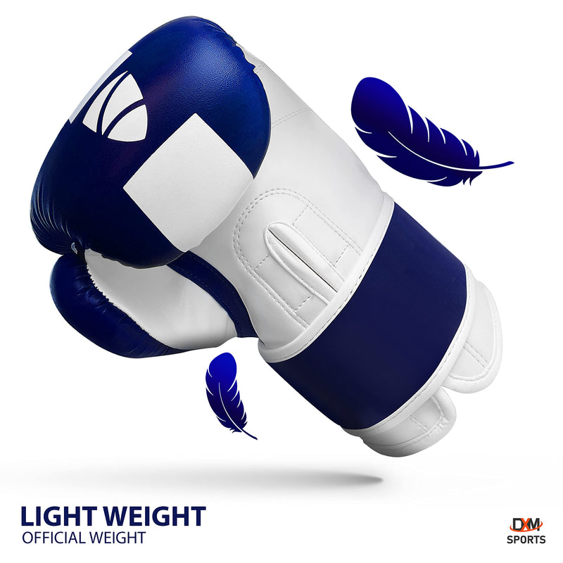 Boxing Gloves for Men & Women, Boxing Training Gloves, Kickboxing Gloves, Sparring Gloves, Heavy Bag Workout Gloves for Boxing, Kickboxing, Muay Thai, MMA 14 oz Blue & White