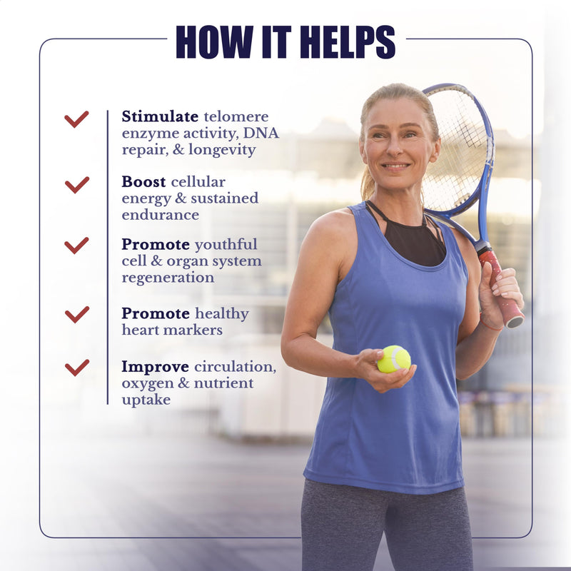 ActiveSpan- Longevity Formula Supplement with Ashwagandha, Cat‚Äôs Claw, Astragalus - Telomere Lengthening Supplements - Stem Cell Regeneration, 60 Capsules - BeesActive Australia