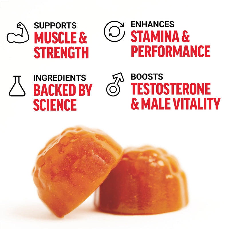 Force Factor Test X180 Gummies Testosterone Booster for Men 60 Count (Pack of 2)