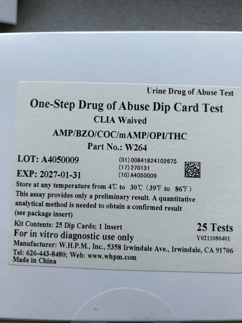 At Home Urine Drug Tests, 6 Instant Test Kits for Marijuana, Cocaine, Opiates, Amphetamine, Methamphetamine, Benzodiazepine, 5 Tests - BeesActive Australia
