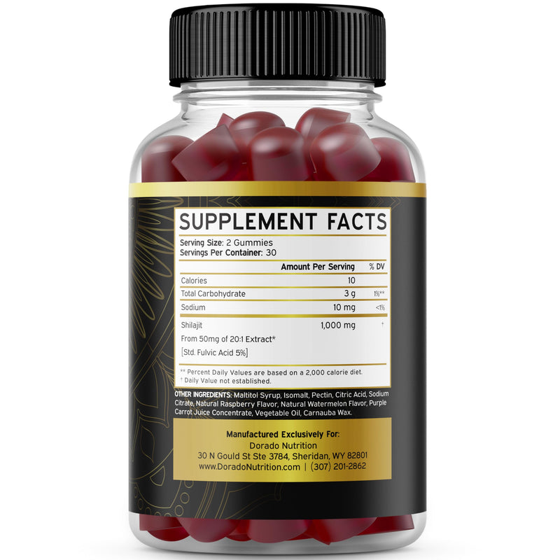 Shilajit Gummies (60 Count) Shilajit for Men & Women - Himalayan Shilajit - Pure Shilajit Gummies for Men - Delicious Raspberry Watermelon Flavor - 3rd Party Tested - Vegan & Non-GMO - USA Made - BeesActive Australia