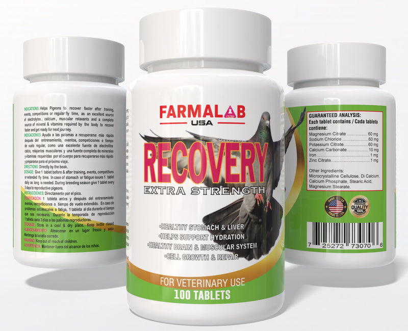 B15 B12 para Palomas Pigeon Vitamin Supplement, 100 Tablets, Energy and Endurance Formula Farmalab